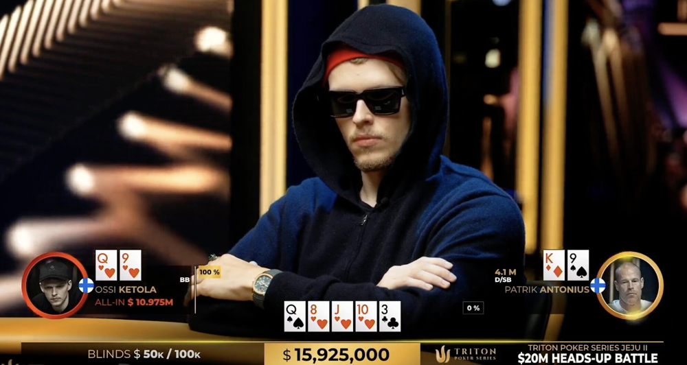 TRITON POKER: Patrik Antonius perd 10 M$ dans le plus gros heads-up livestreamé de l'histoire. 