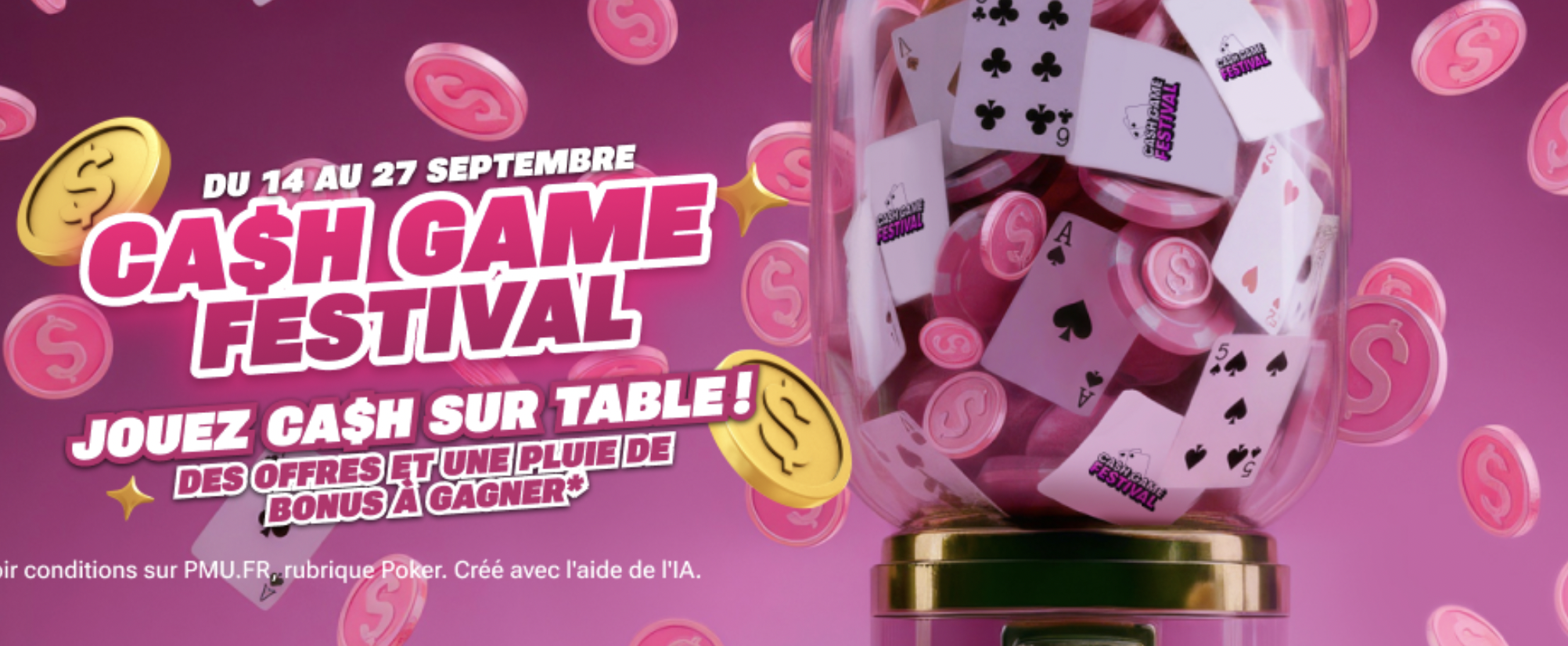 CA$H GAME FESTIVAL PMU PLAY: 14 jours de Cash Game, de bonus et de récompenses