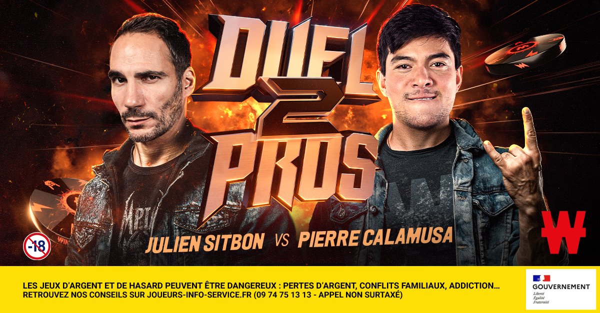 DUEL 2 PROS : Julien Sitbon affrontera Pierre Calamusa en direct sur Youtube dès ce soir à partir de 20h ! 