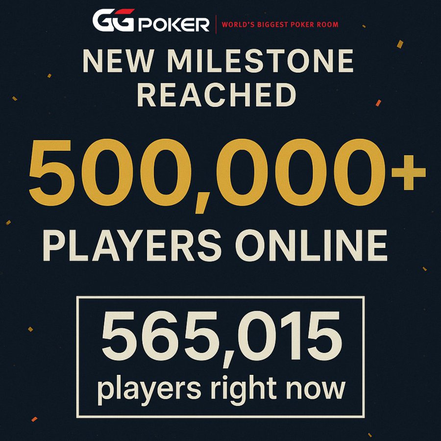 GGPoker explose les compteurs : après 500 000 joueurs connectés, la room franchit déjà le cap des 600 000