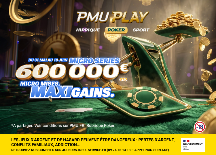 PMU PLAY : Les Micro Series débarquent du 31 mai au 10 juin chez l'opérateur avec 600.000 € à se partager !