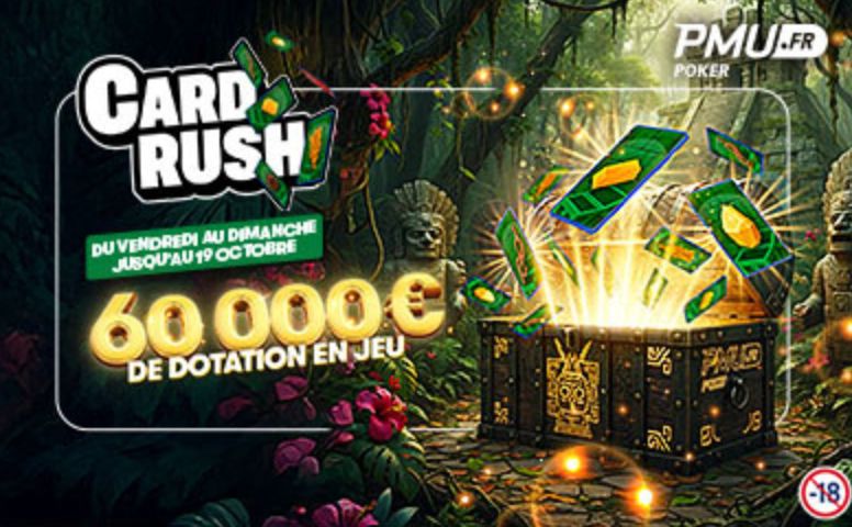CARD RUSH : PMU propose une dotation de 60.000 € pour les joueurs de Twister, répartie sur deux week-ends ! 