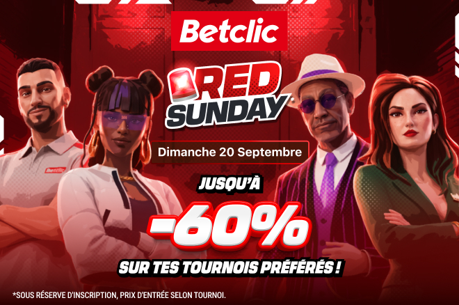 BETCLIC: L'operateur casse les prix avec le Red Sunday ce dimanche