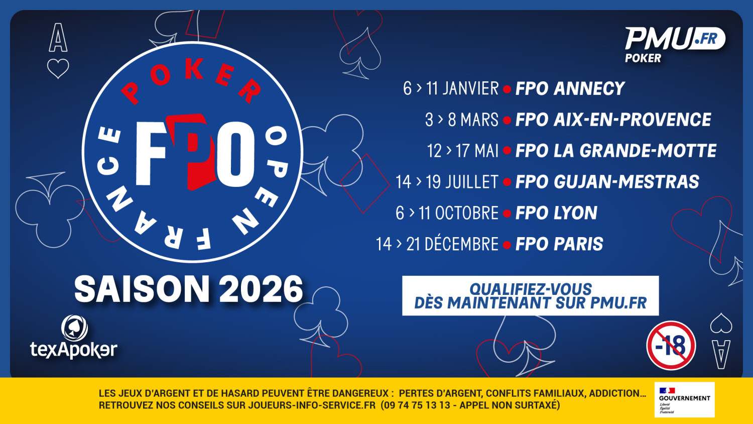 PMU POKER : Une nouvelle saison 2026 du France Poker Open palpitante !