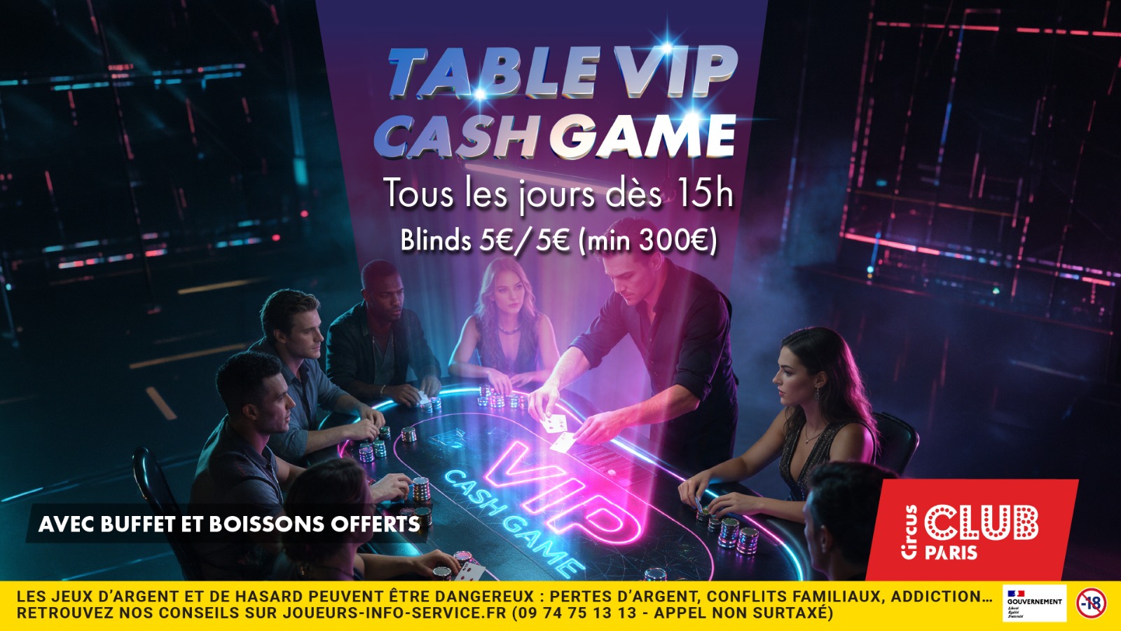 CLUB CIRCUS : une nouvelle cash 5/5 € ouvre dans l'espace VIP