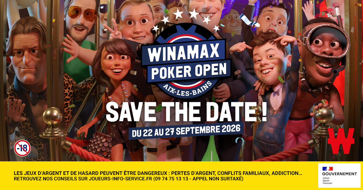 WINAMAX POKER OPEN : Winamax ouvre les qualifications pour le Poker Open d’Aix-les-Bains ! 
