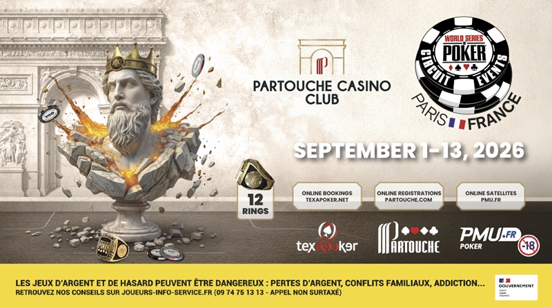 WSOP-C : Le Partouche Casino Club accueillera le célèbre circuit en septembre 2026 !