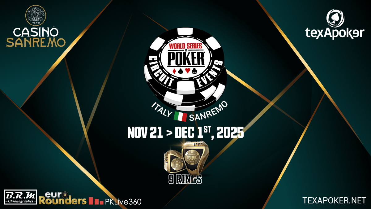 WSOP Circuit : Le célèbre festival sera de retour à Sanremo du 21 novembre au 1er décembre 2025 ! 